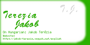 terezia jakob business card